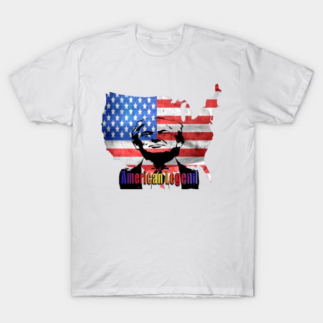 Trump American MugShot Legend T-Shirt by Indie Chille